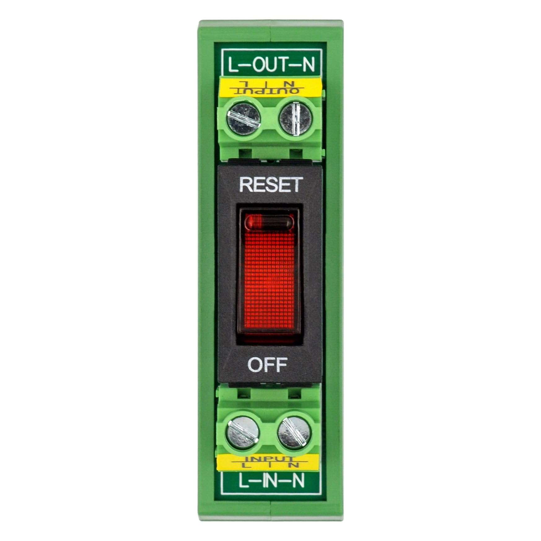 Rocker Switch Thermal Circuit Breaker Overload Protector Module DIN Rail Mount