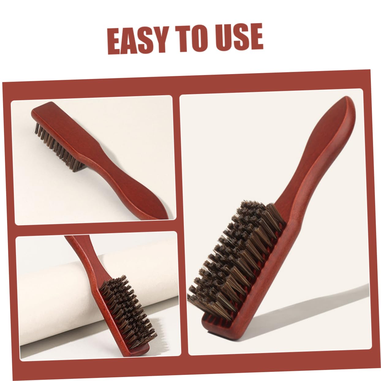 SAFIGLE Beard Brush Barber Hairdressing Brush Beard Straightening Comb for Men