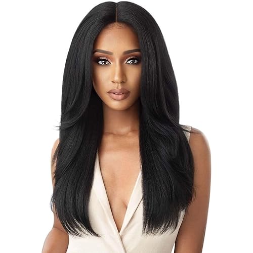 Outre Synthetic Lace Front Wig (Soft & Natural) - NEESHA 203 (Color:1B Off Black)