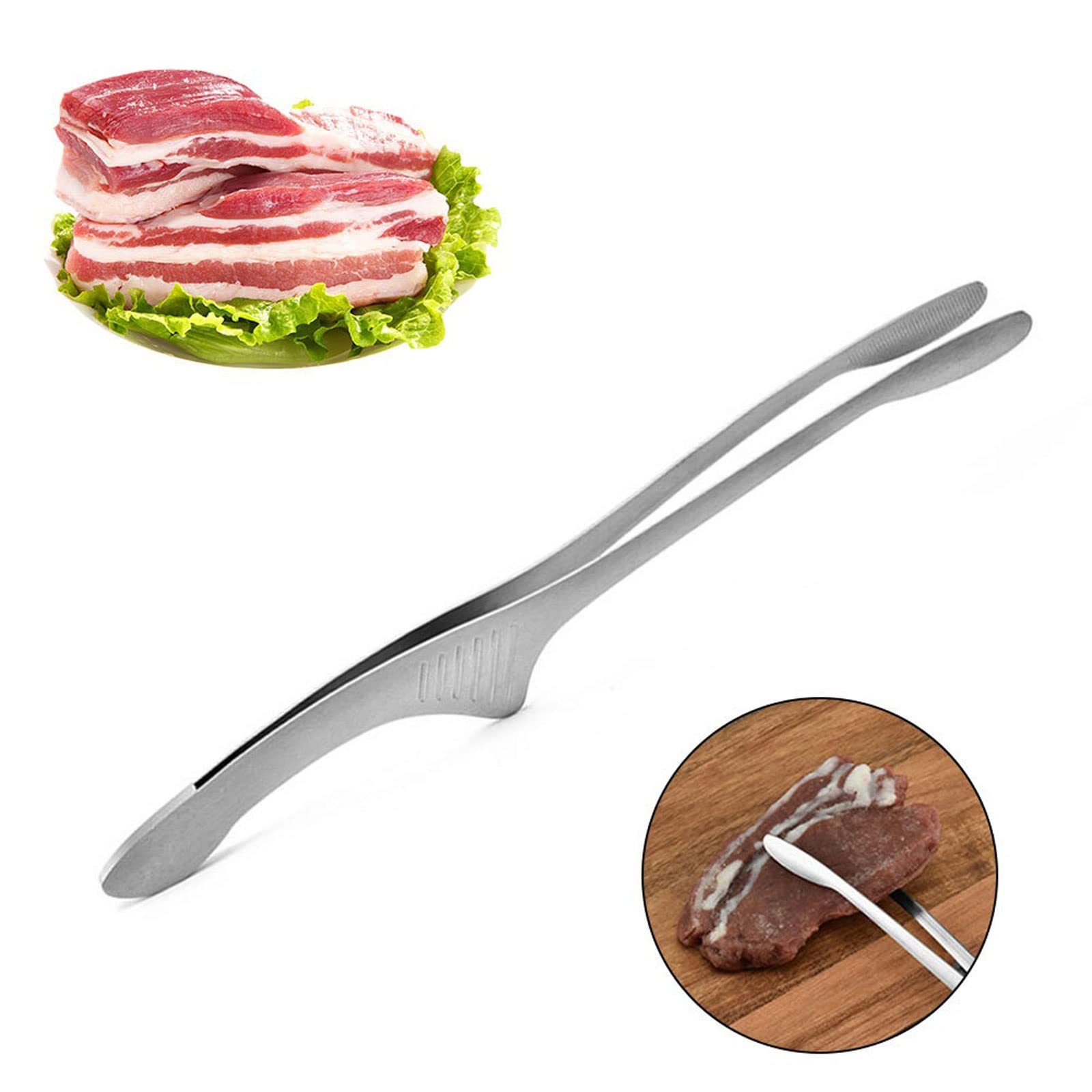 Pinze da Cucina per Barbecue, Cibo, Barbecue, Clip in Acciaio Inox, pinze da Cucina, Pane, Cottura al Forno, grigliate all'aperto, Morsetto