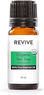 USDA Certified Organic Tea Tree Essential Oil by Revive Essential Oils - 100% Pure Therapeutic Grade, for Diffuser, Humidifier, Massage, Aromatherapy, Skin & Hair Care