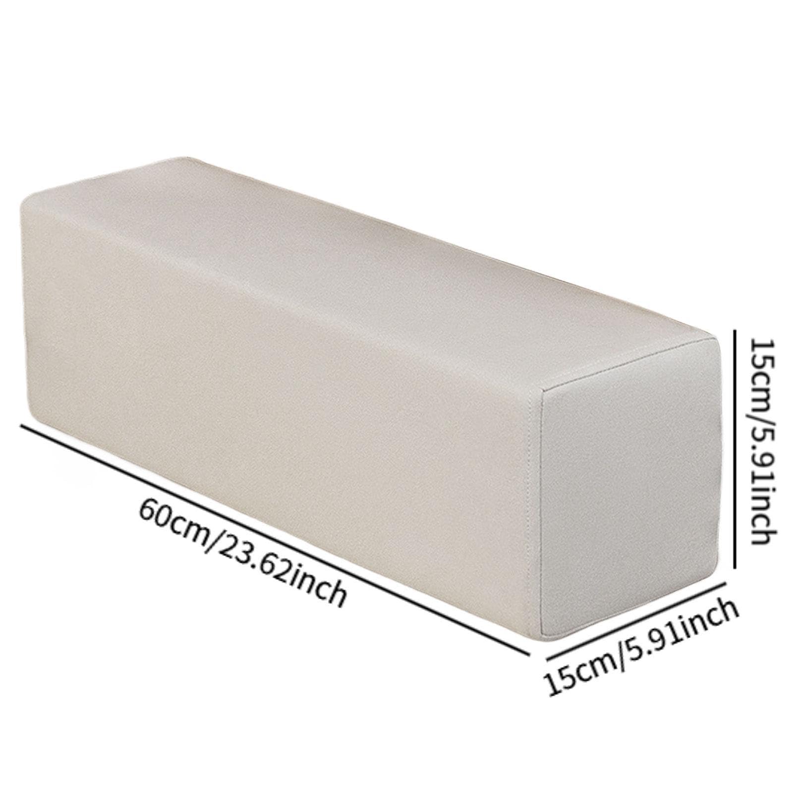 Coussin d'accoudoir, coude, coussin de remplissage des espaces avec housse amovible et lavable pour la maison, la chambre à coucher, les jeux vidéo, 60 x 15 x 15 cm, beige