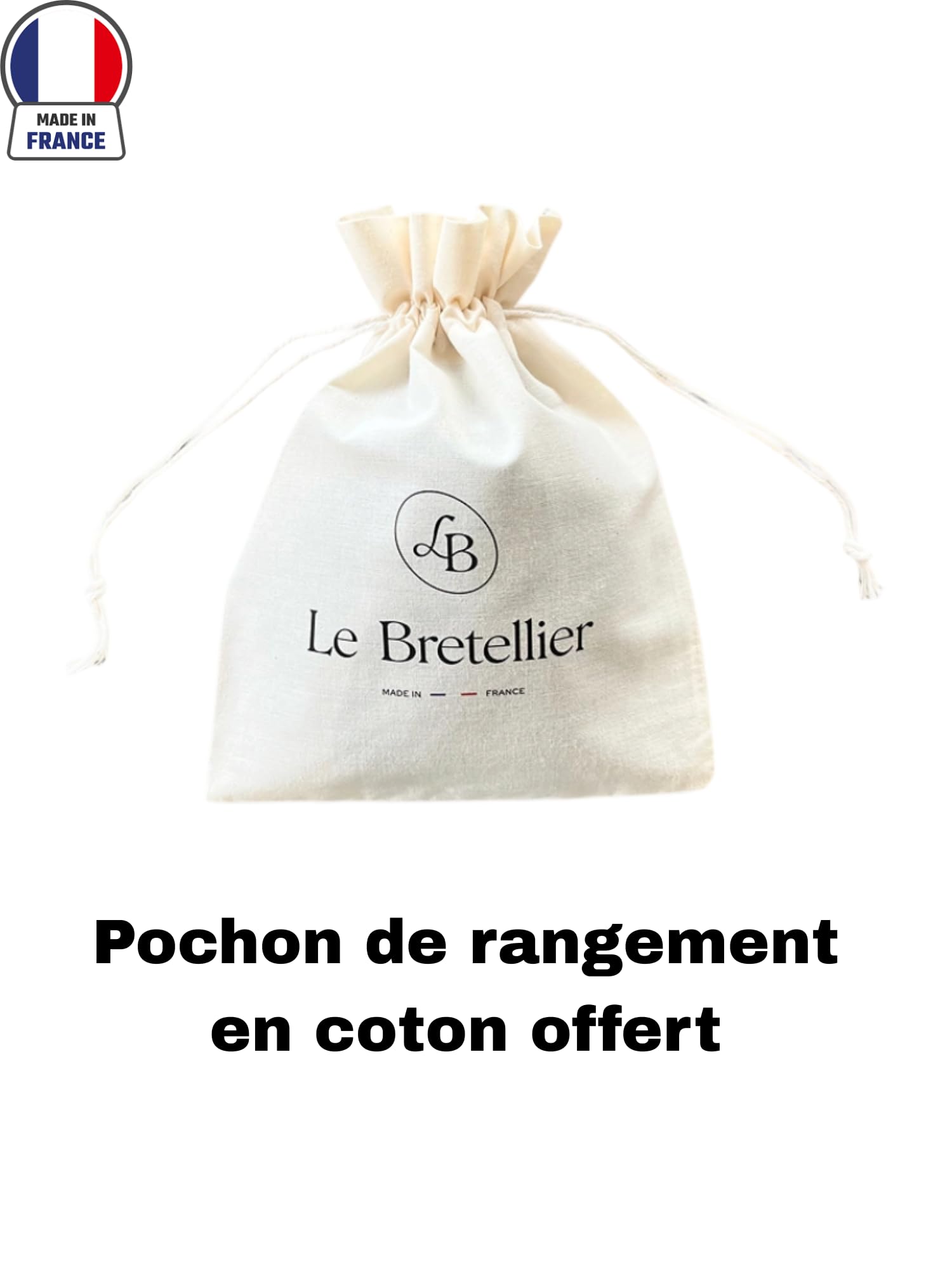 Bretelles Homme Larges en Y Made in France - Bretelles Elégantes & Classiques - Dos 100% Cuir - Tissu Résistant Elastique - 3,5 cm x 120 cm - Pinces Fort Maintien du Pantalon