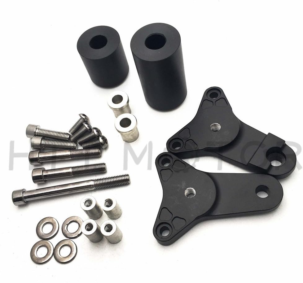 HTTMT MT219-063- Black No Cut Frame Slider Crash Protector Compatible with 2011-2020 Suzuki GSXR 600 750