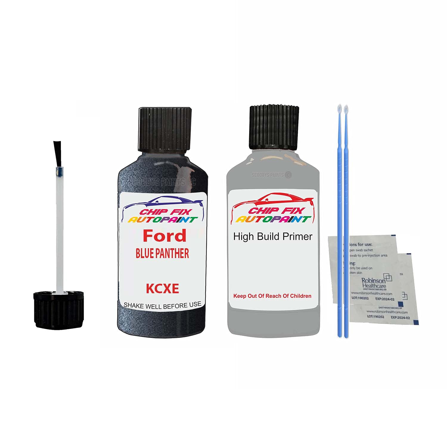 Scoobys Paints Back In The Mix Blue Panther Compatible With Ford Touch Up Paint Scratch Stone Chip Primer Undercoat Repair Kit