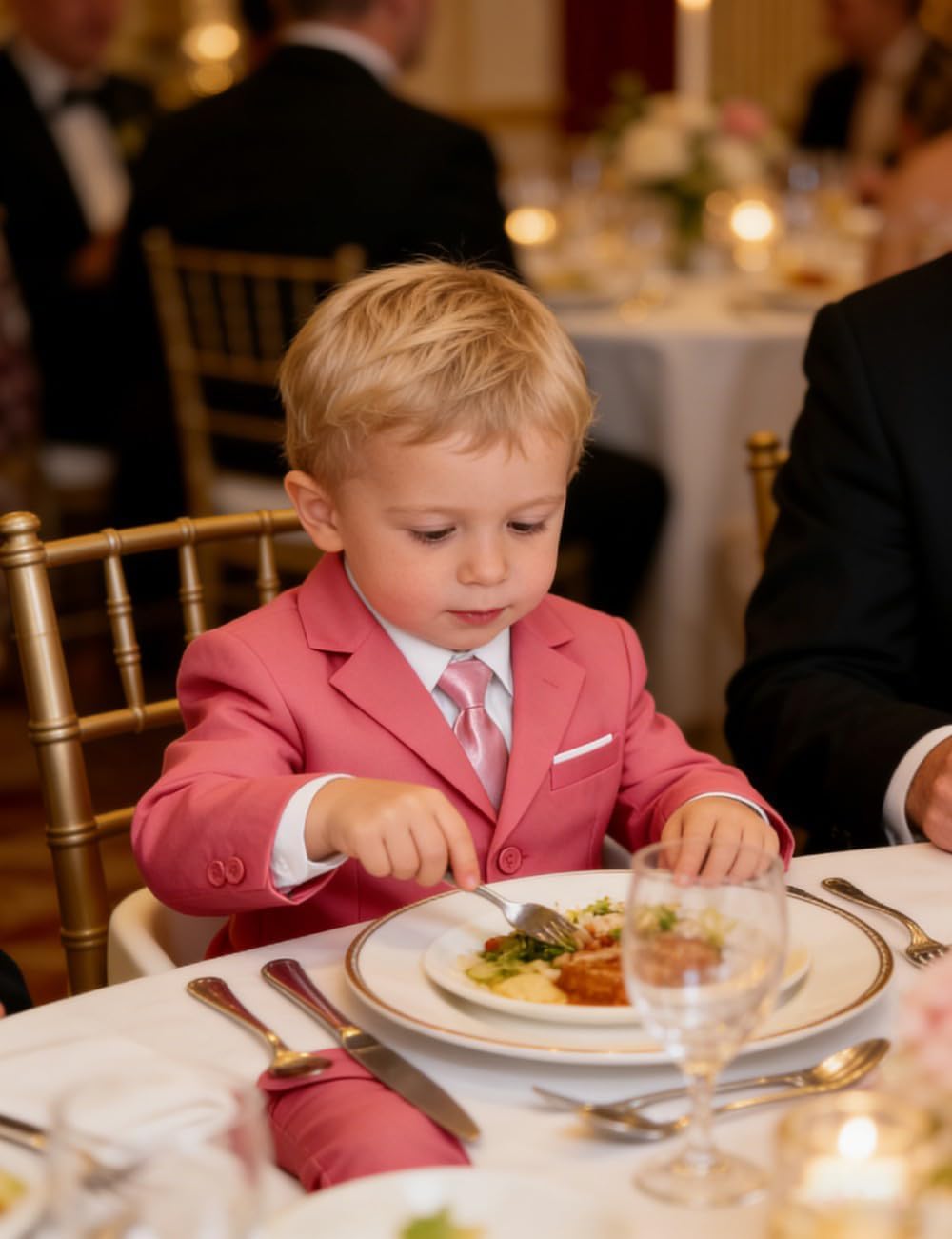 Baby Boys' Suits 5-Piece Formal Suit Set Toddler Boy Ring Bearer Outfit for Weddings - Image 6