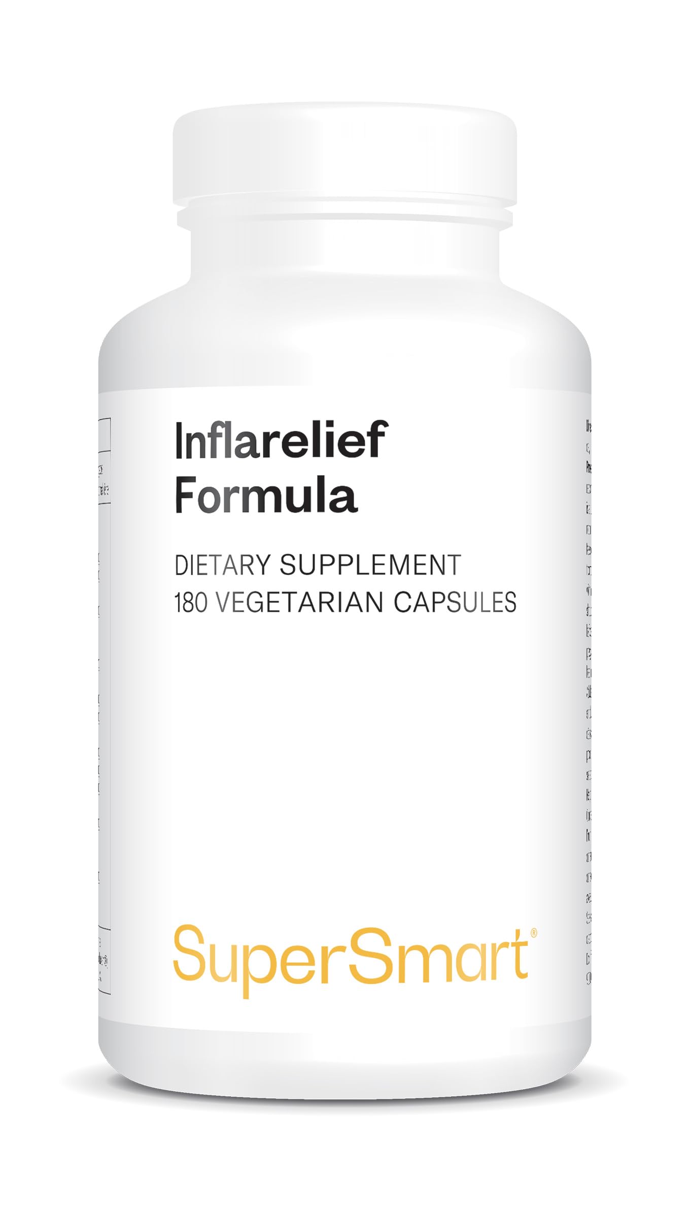 InflaRelief Formula - Mit Kurkuma, Bioperin, Quercetin & - SuperSmart | Bromelain - Kraftvolle & natürliche Schmerzlinderung & Entzündungshemmend - Nicht GVO & Glutenfrei - 180 vegetarische