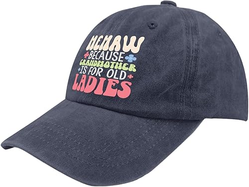 Miniatura 2 de devor Gorra de béisbol Memaw Because Grandmother is for Old Ladies Gorras de béisbol para hombres, divertidos sombreros de mezclilla ajustables