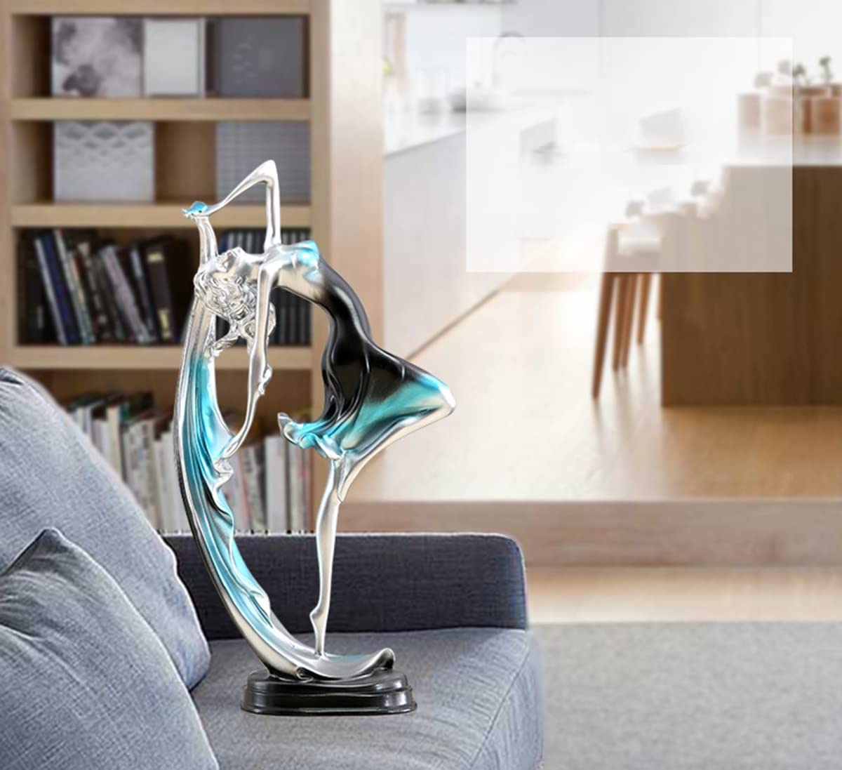 Elegancka balerina statuetka dla dziewczynki, ozdoby dekoracja domu, figurka do tańca statuetka dekoracja ozdoby do salonu / sypialni/szafki na wino/biurko/szafki na telewizor (kolor: C)