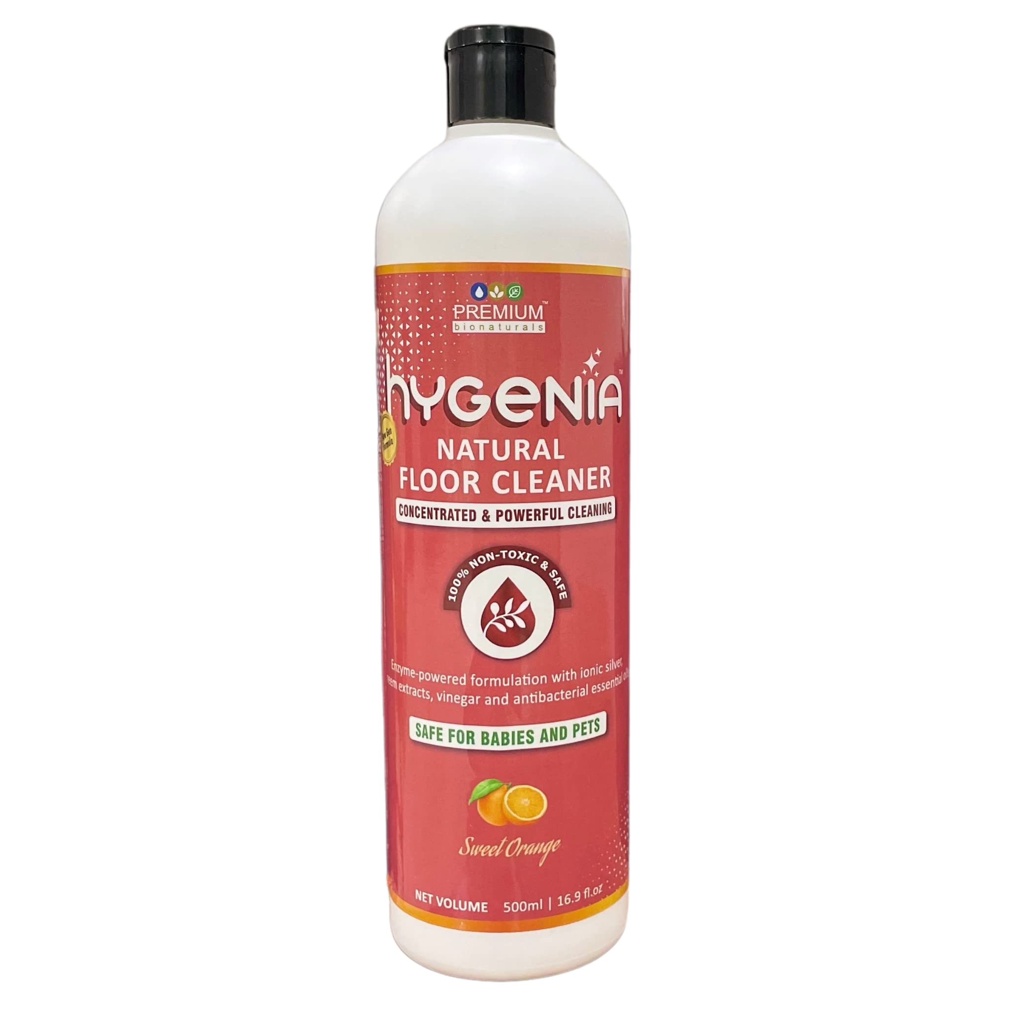 - Premiumbionaturals 99% Natural & Plant derived Floor Cleaner Works on all surfaces | Sweet Orange Fragrance, 500ml - Pack of 1