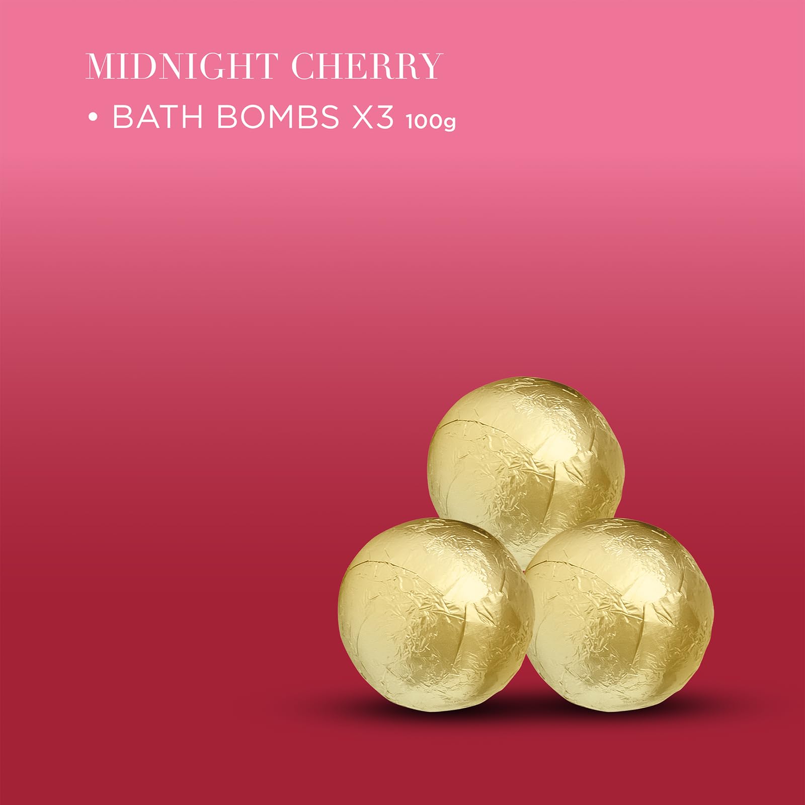 Baylis & Harding Midnight Cherry Luxury Bath Bomb Trio Gift Set - Vegan Friendly, 126.67 g (Pack of 3) - Image 3