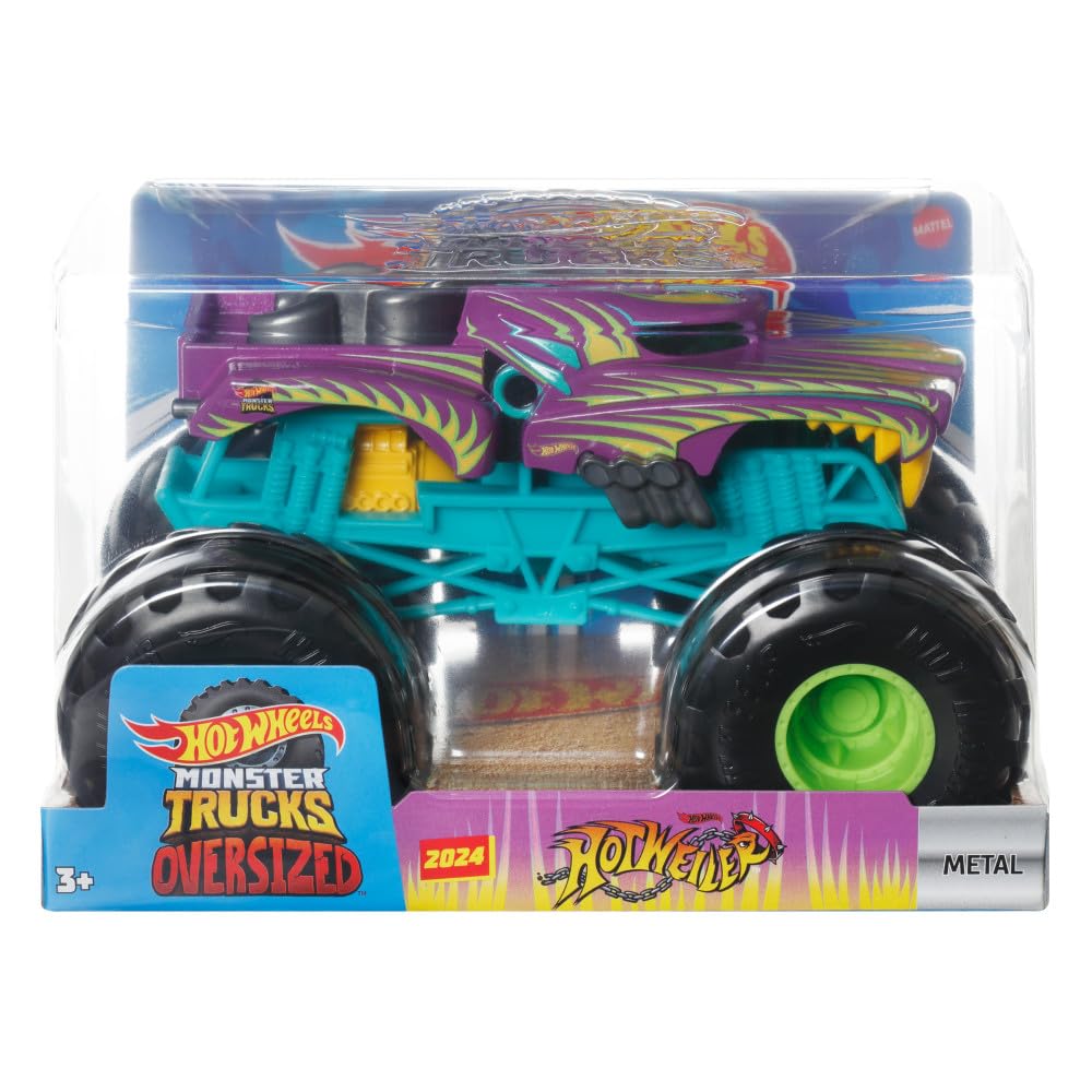 Amazon.com: Hot Wheels HotWeiler Monster Truck Oversized 1