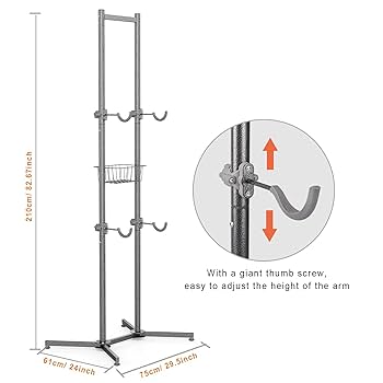 CXWXC 2-/4-Bike Storage Rack with Basket - Bike Rack Garage