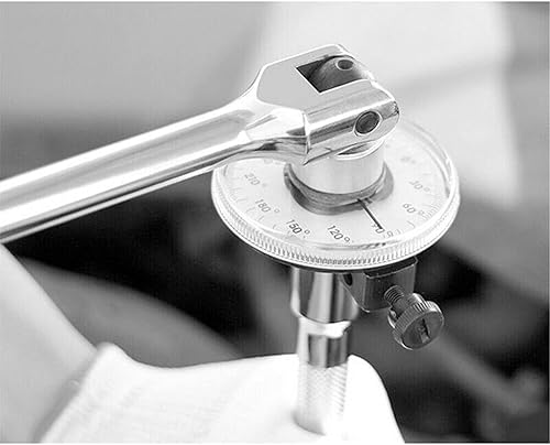 Miniatura 5 de Herramienta de calibre de ángulo de llave dinamométrica de 1/2 pulgada, juego de llaves de medidor de torsión ajustable de 360° de 1/2", herramienta