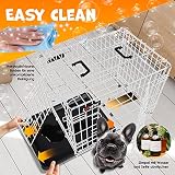 LOVPET® Hundekäfig klappbar Hundetransportkäfig Inkl. Fleecedecke + Napf Hundebox mit 2 Türen Transportkäfig Auto, Tiertransportbox Hundetransportbox mit Bodenschale 122 x 74,5 x 80,5 cm XXL Weiß