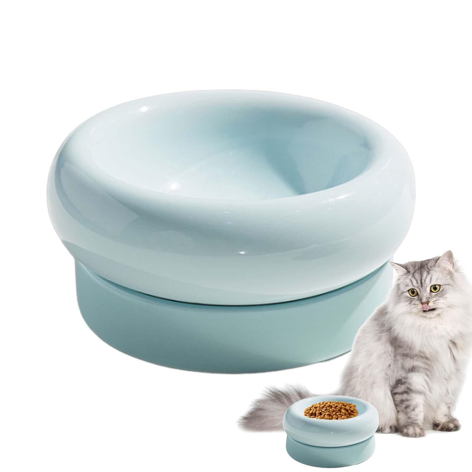 Support de nourriture pour chat | Double gamelle amovible - Gamelle amovible pour chat - Fournitures pour animaux domestiques - Double bol en céramique pour l'alimentation et l'arrosage des chats | Gamelle amovible pour chat - Fournitures pour animaux dom