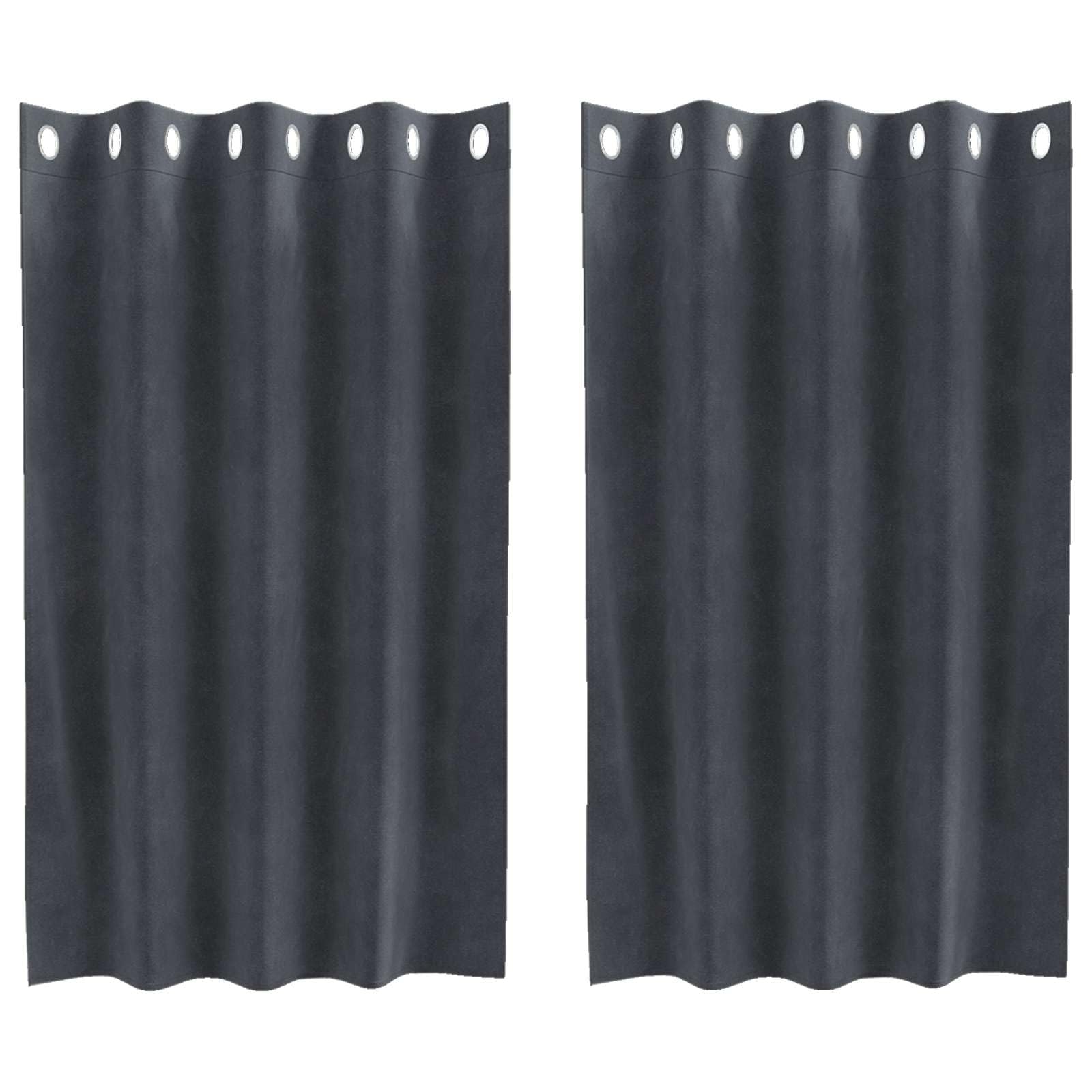 Lot de 2 Rideaux Occultants en Velours Gris Clair 140 x 140 cm, Paire de Rideaux de Chambre et Salon pour Bloquer la Lumière, Habillage Fenêtre Moderne avec Oeillets