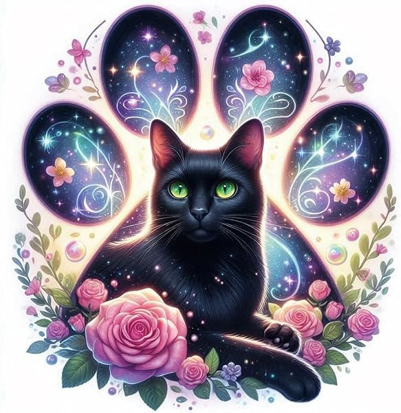Kulvci Cat Animal Diamond Art Painting Kits for Adults Beginners, 12x12inch