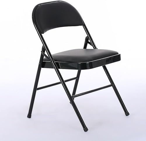 Miniatura 5 de Sillas plegables con asientos acolchados, paquete de 6 sillas de comedor plegables portátiles, silla de estudio para estudiantes