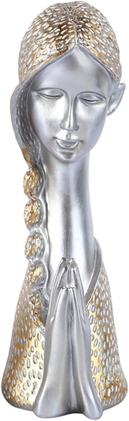 Unique Nordic Female Head Stand Art Sculpture for Living Room Gallery Female Bust Sculpture