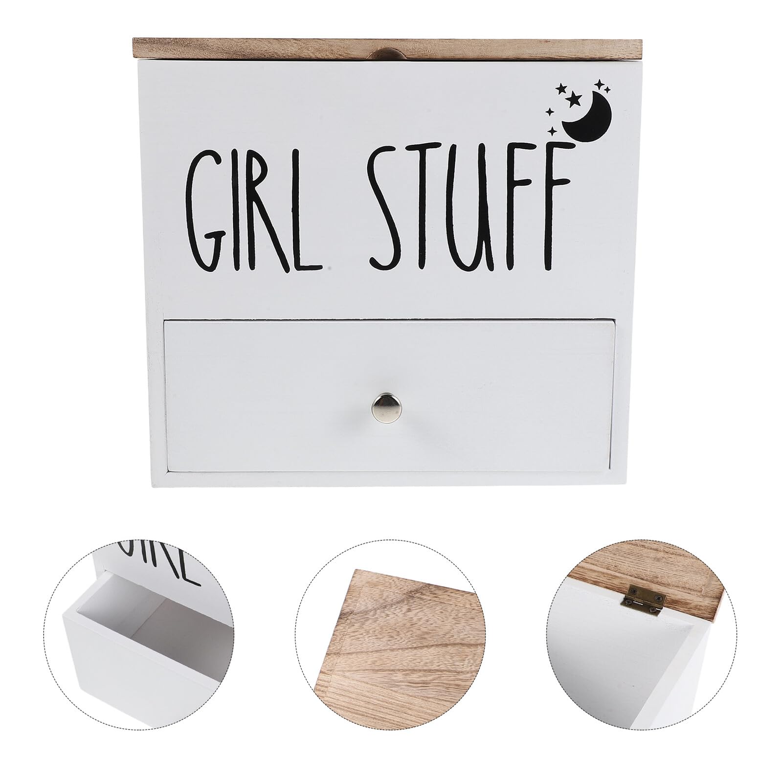 Tamponhalter Aufbewahrungsbox mit Deckel Weiß Perioden Organizer fürs Badezimmer Kompakte Damenhygiene Kasten für Binden und Tampons Feuchtigkeitsgeschützt und Platzsparend