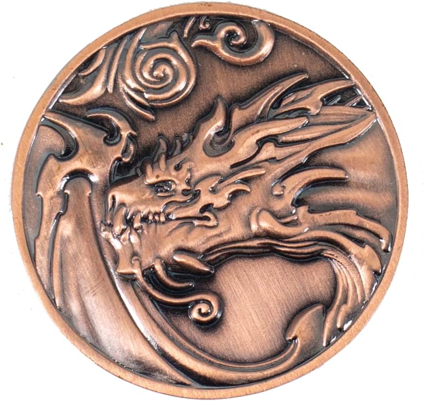 Dragon D2 Coin - Antique Bronze Color