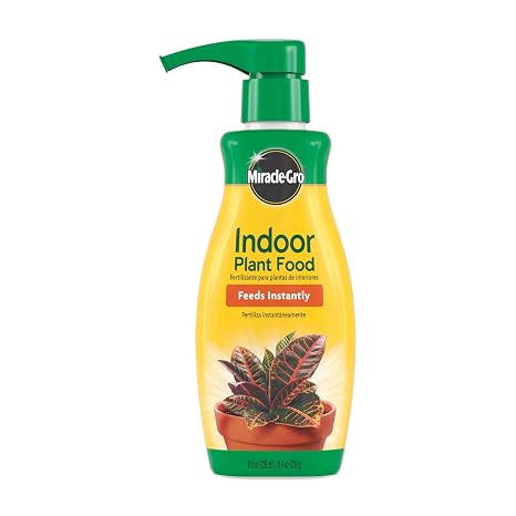 Miracle-Gro Indoor Plant Food, Liquid Plant Food for Houseplants, Snake Plants, Peace Lilies, Flowers, Vegetables, Herbs and More, 8 oz.
