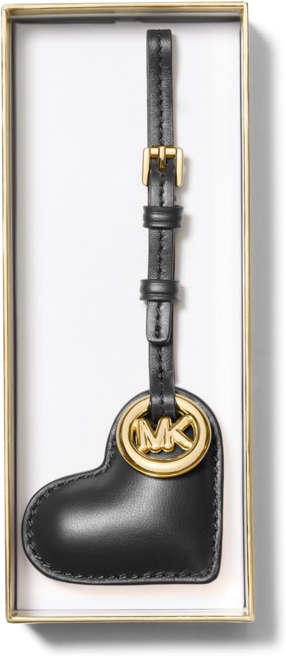 Michael Kors Puffy Heart Charm, Gold-Tone Hardware/Key Charm/Black - Image 2