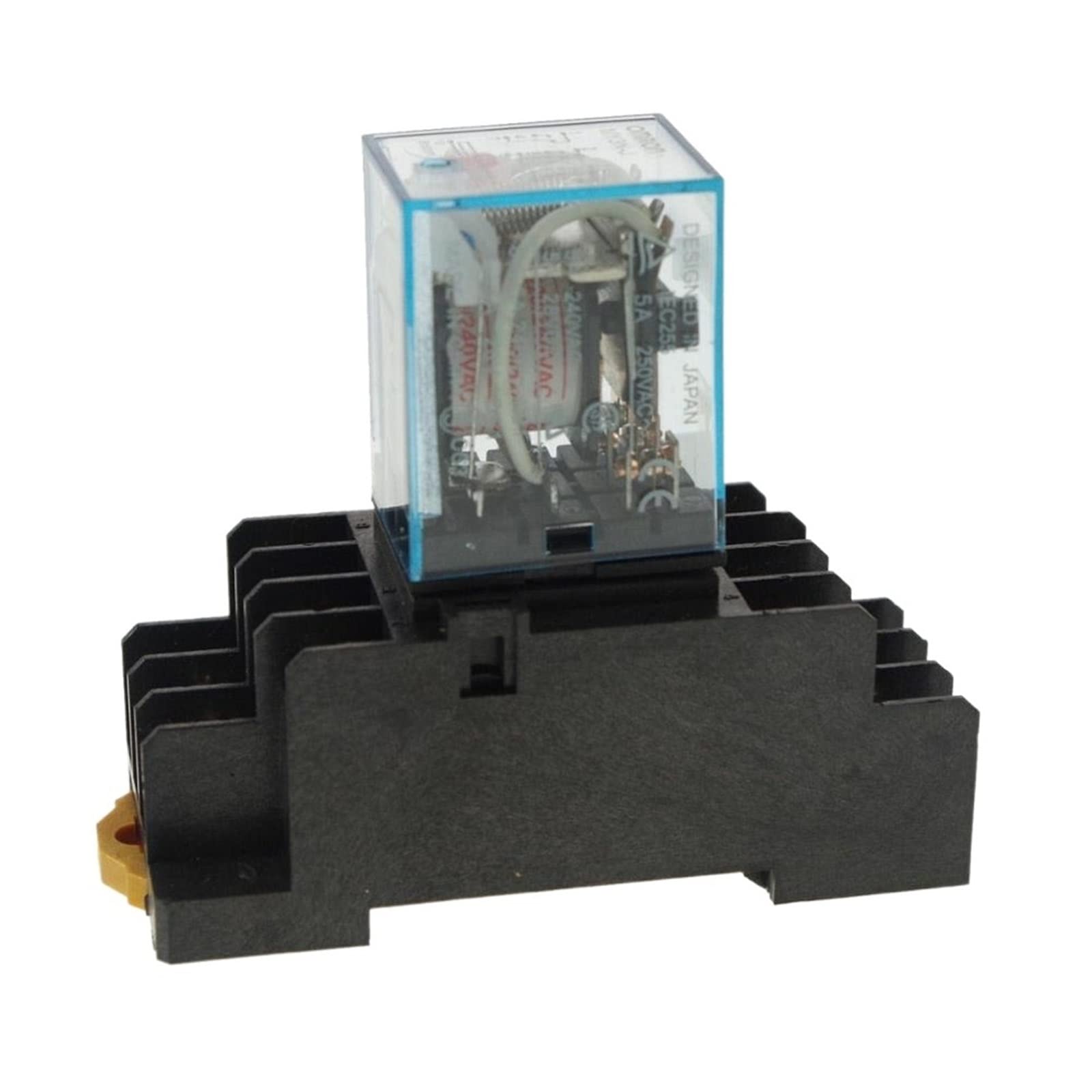 WBNFFUCYU 30PCS MY3 HH53P MY3NJ Micro Mini Coil Power Relay 11pin 3NO 3NC AC12V AC24V AC110V AC220V LED Lamp 5A with Socket