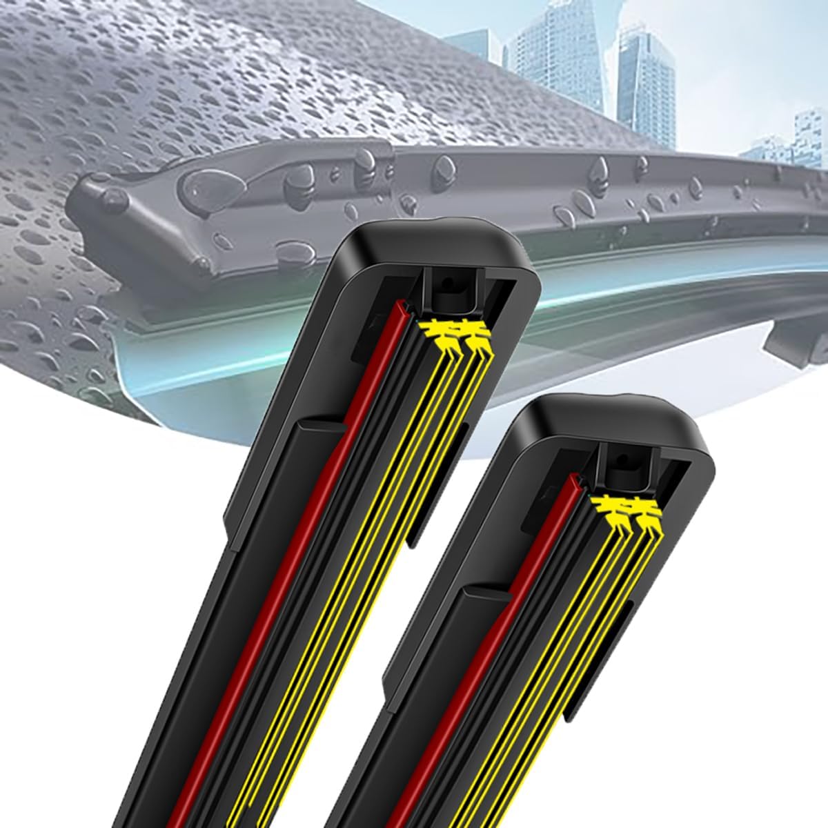 2PCS Windshield Wiper Blades for Audi Q8 2018 2019 2020 2021 2022, All-Season Beam Wipers, Rubber Front Wipers Blade, Quiet Streak Free Performance, Easy Install Replacement