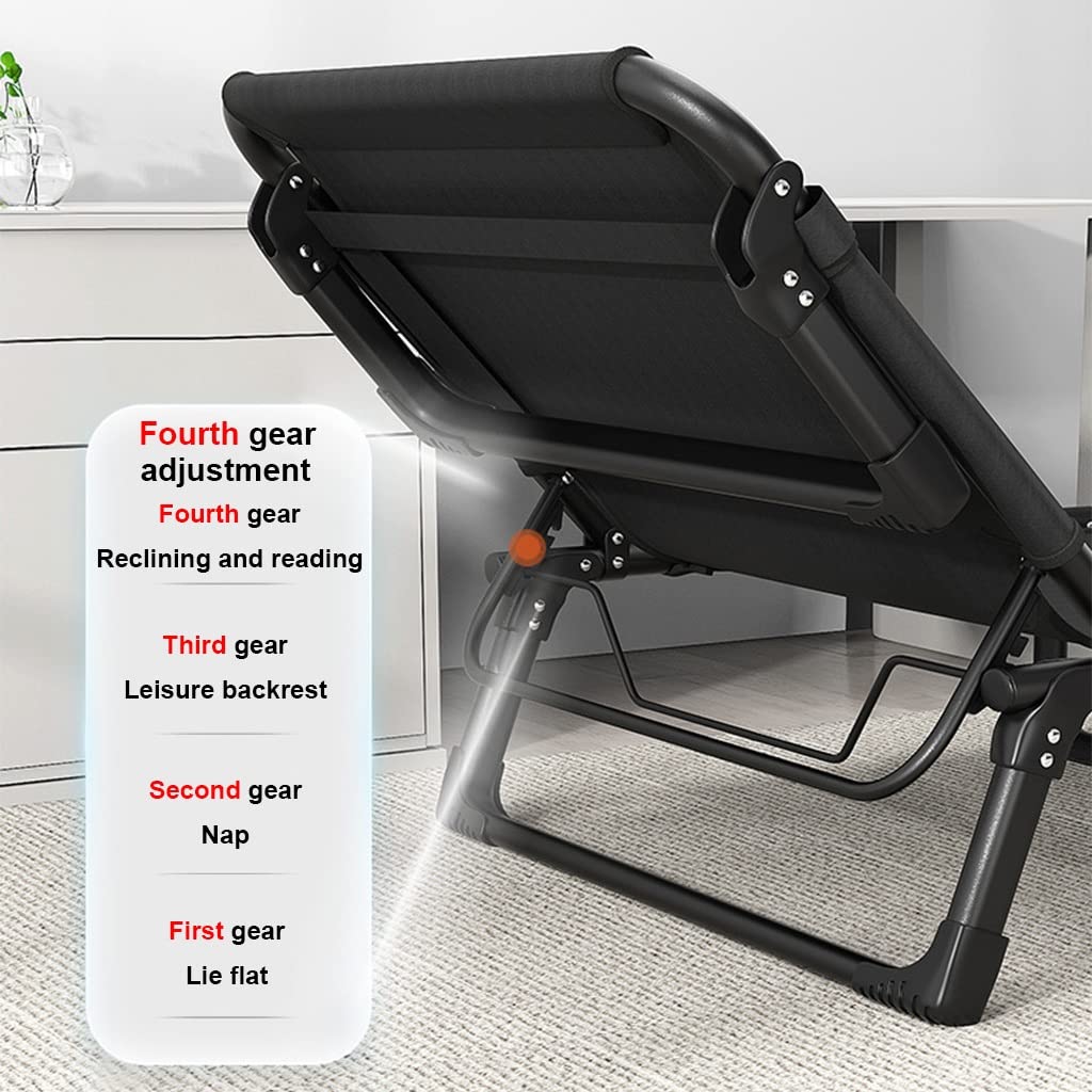 Cuna de camping compacta y ajustable para exteriores con colchón, cama plegable portátil de 4 posiciones para dormir, reclinable, mochileros, viajes, tumbona de jardín con almohada incluida