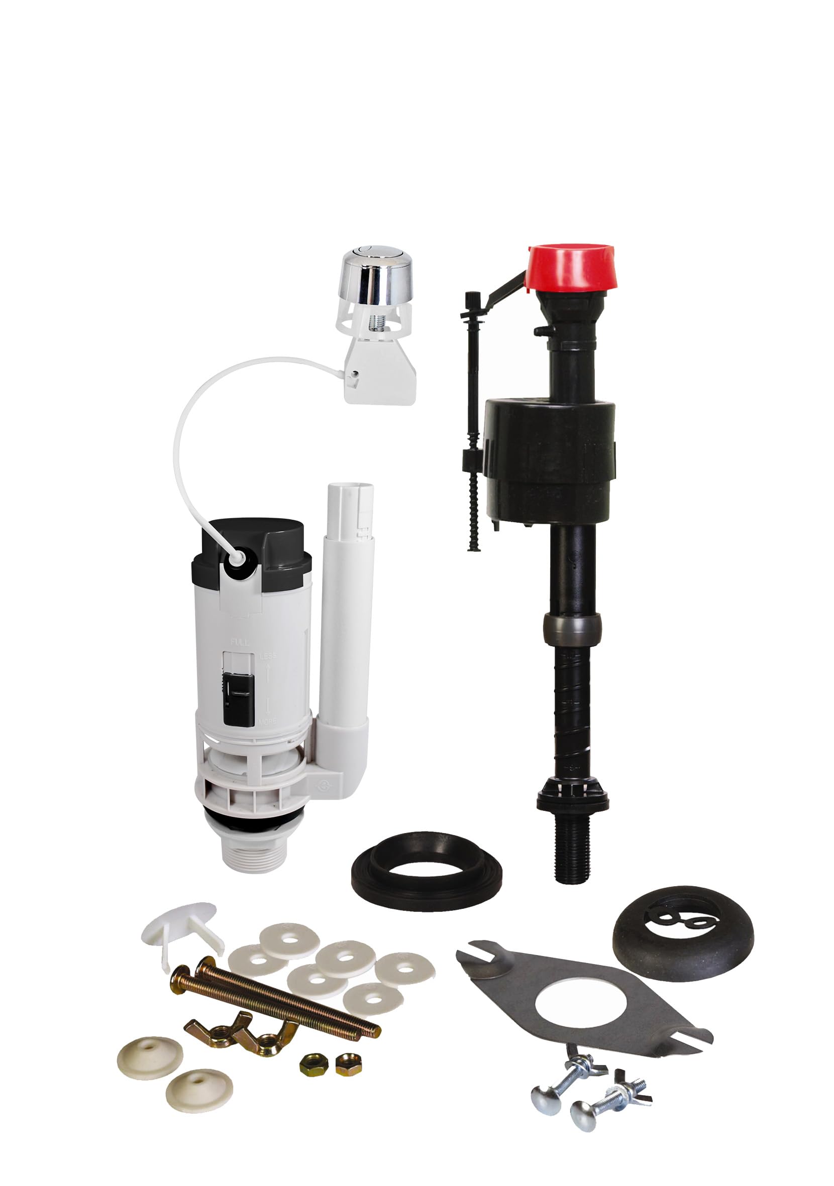 Fluidmaster PROCP001 Universal Cistern Repair Pack Toilet Flush Inlet Outlet Repair Kit DIY Toilet Upgrade for Water Saving Plus Quieter Operation