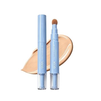 Dual-effect Concealer Pen & Foundation Eye Concealer - 24-Hour Long-LastingFull Coverage Matte Finish.Healthy Skin Glow Perfector Concealer Pen Light Beige