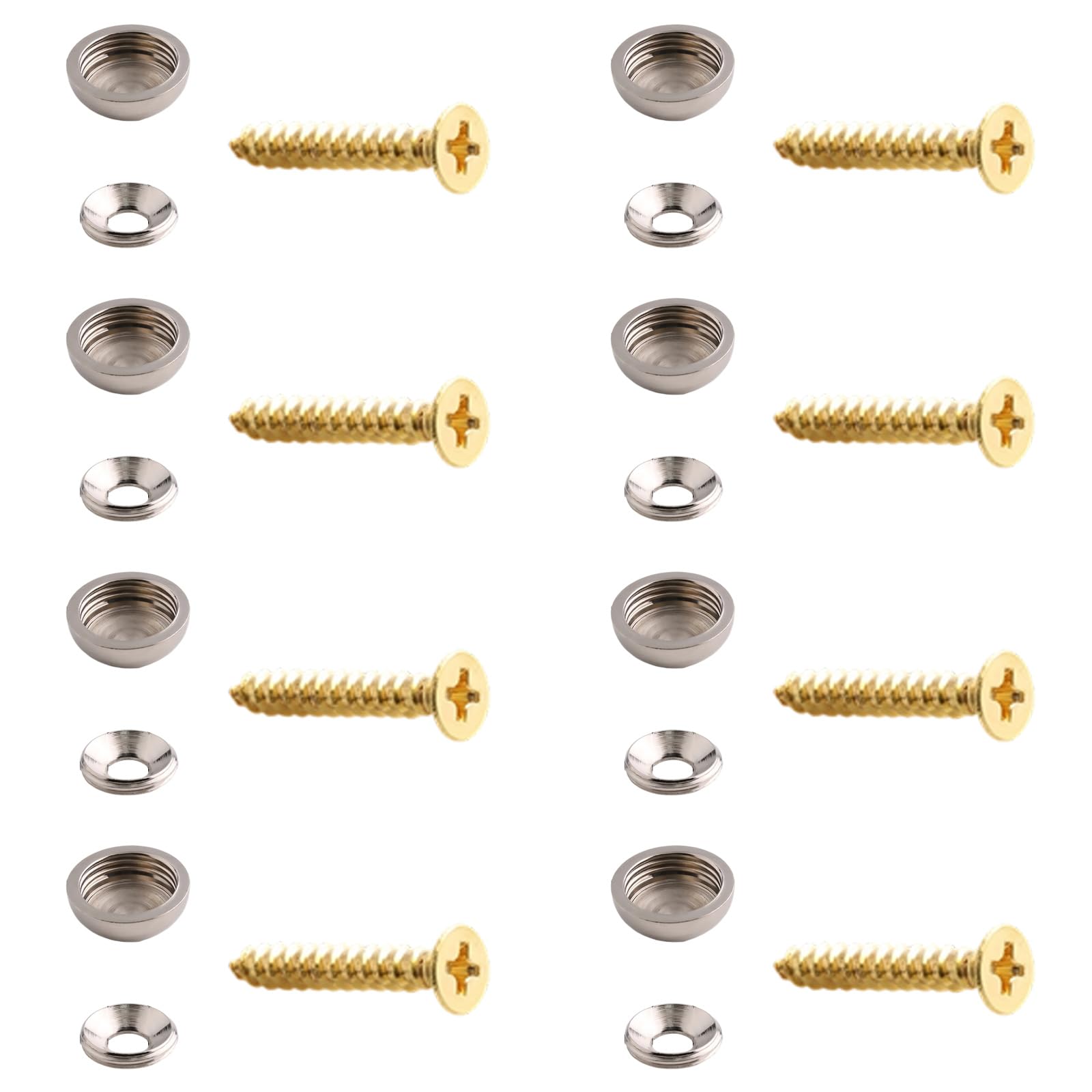 Hgenahgtf 15Mm Silver Of 8 Sturdy Brass Decorative Screws With Glass Caps For Furniture Fixing Rustproof Construction Furniture Hardware Glass Screw Caps