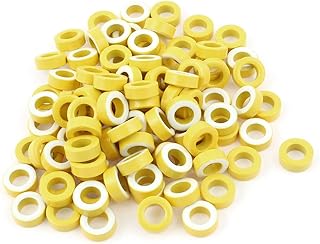 Aexit 100 Pcs Passive Components DPTK5026 Iron Power Core Toroidal Ferrite Rings Ferrites Yellow White