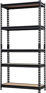 TROPOW Heavy Duty Shelving 2000 Lbs Capacity, 5-Tier Adjustable Metal Storage Shelves Unit 35" W x 17" D x 72" H, Garage Industrial Utility Rack for Warehouse, Kitchen Pantry, Garage