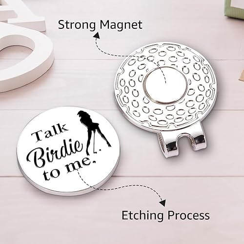 Miniatura 4 de Marcador de pelota de golf Talk Birdie to Me con clip magnético para sombrero, divertidos accesorios de golf y regalos de golf para mujer, mamá,