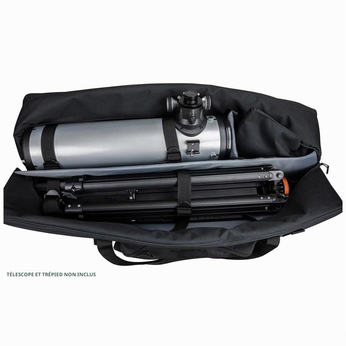 Celestron 94025 40” Full Kit Telescope Bag – Storage & Carry Case for Telescope, Mount, Tripod and Accessories with Configurable Padded Internal Walls and Bonus Accessory Bag, Black