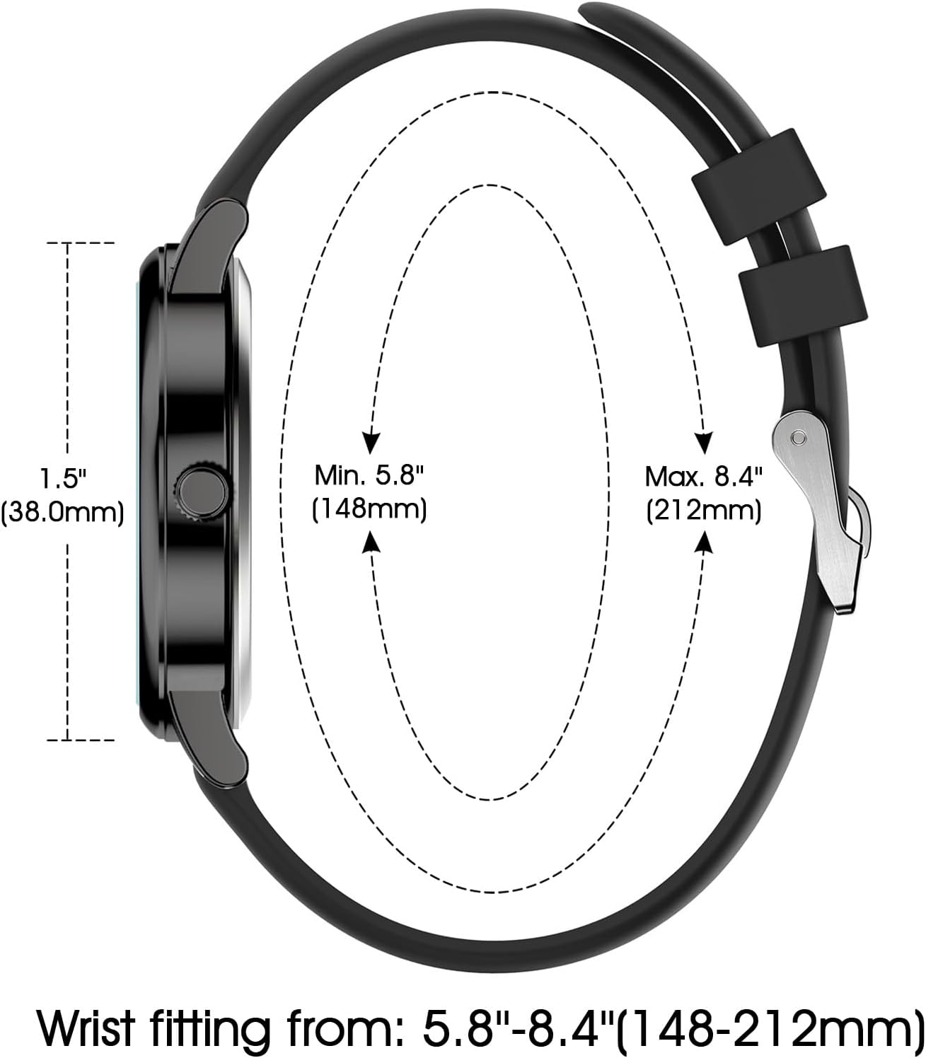 NBONAL Nurse Watch for Medical Doctor Professionals Student Easy Read Dial with Luminous 24 Hours Red Second Soft Silicone Band 30M Waterproof - Image 3