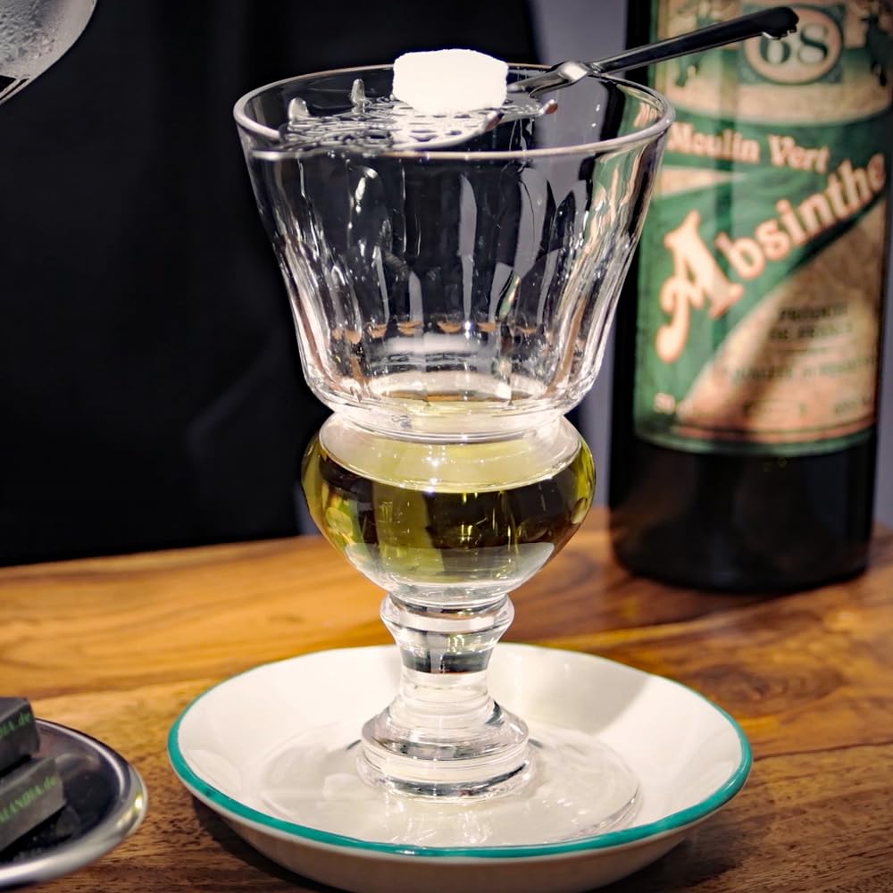 Absinth Moulin Vert von ALANDIA | Mit Goldmedaillen prämiert | Original Rezeptur aus Frankreich | Mit Weinalkohol destilliert | 68% Vol. | (1x 0,5 l)