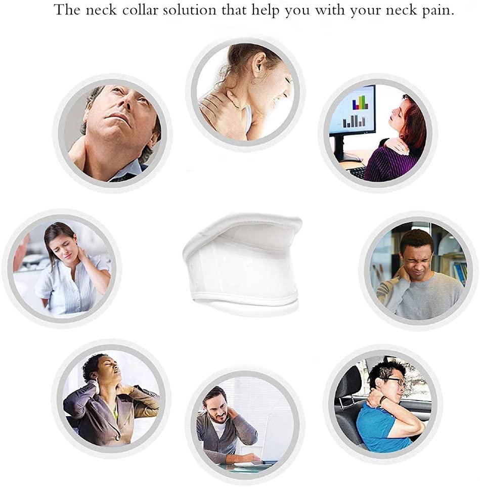 Collare cervicale – Supporto stabilizzatore per collo e testa per alleviare il dolore al collo rigido, tutore regolabile per la cura delle ossa e supporto per il collo
