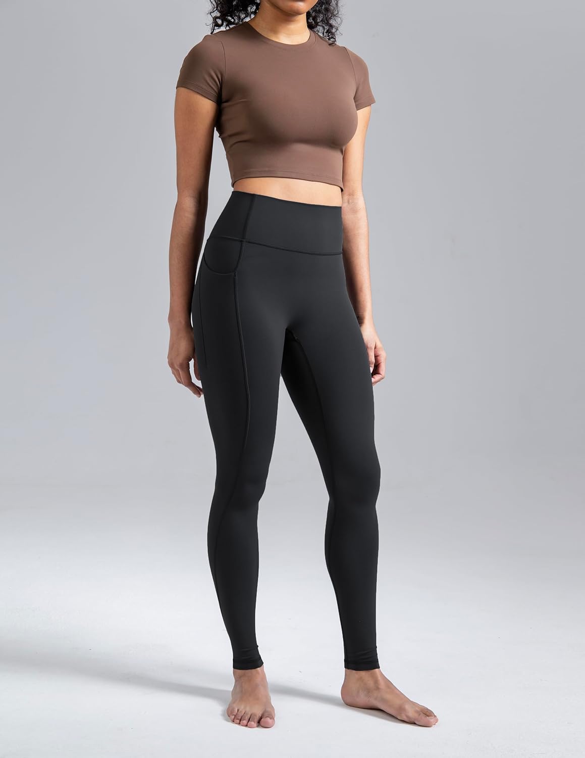 Colorfulkoala Women's Dreamlux High-Waisted No Front Seam Yoga Leggings with Pockets - Image 3