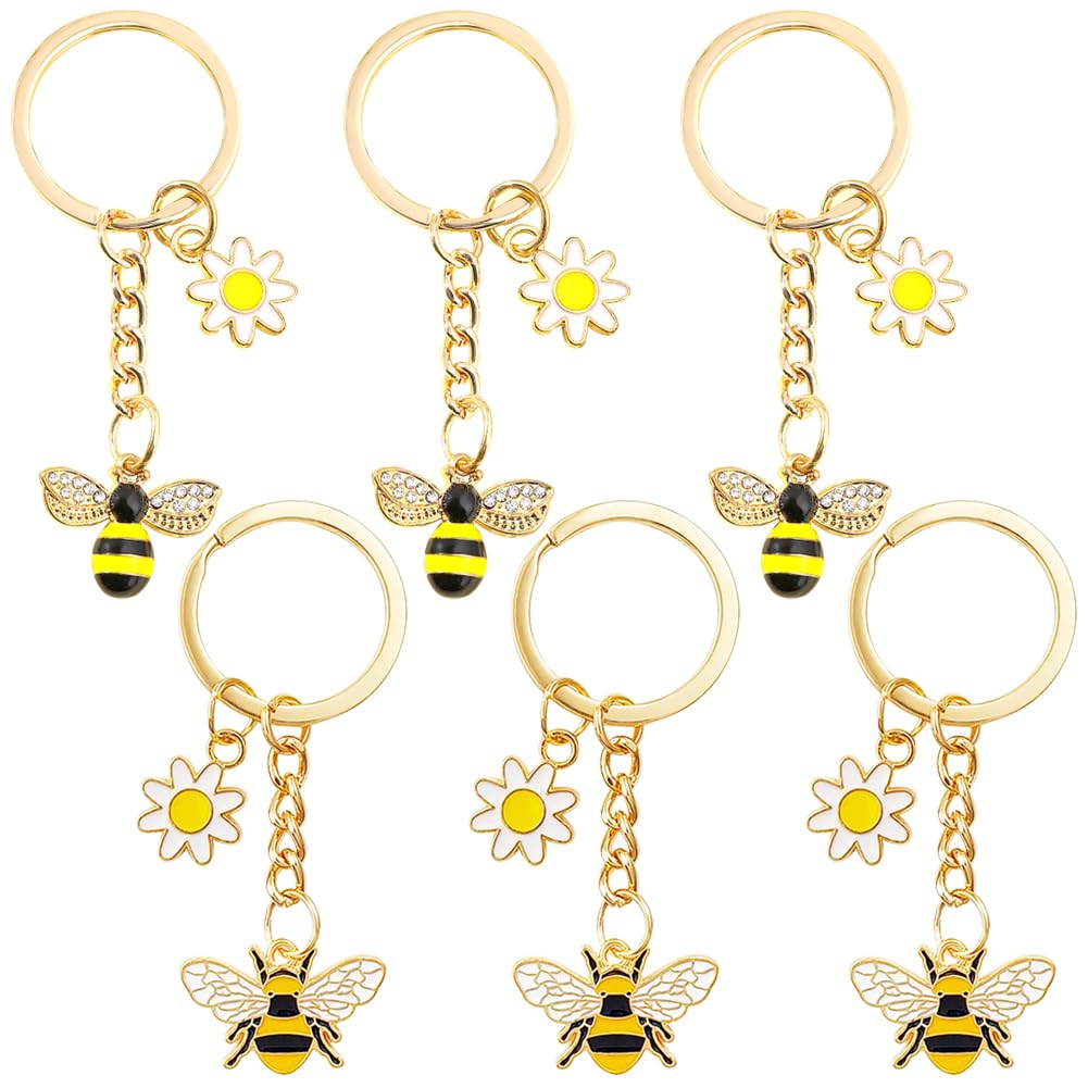 MEZHEN Bee Key Ring Party Bag Key Ring Bee Decoration Pendant Key Ring Decoration Key Autumn Party Gifts Christening