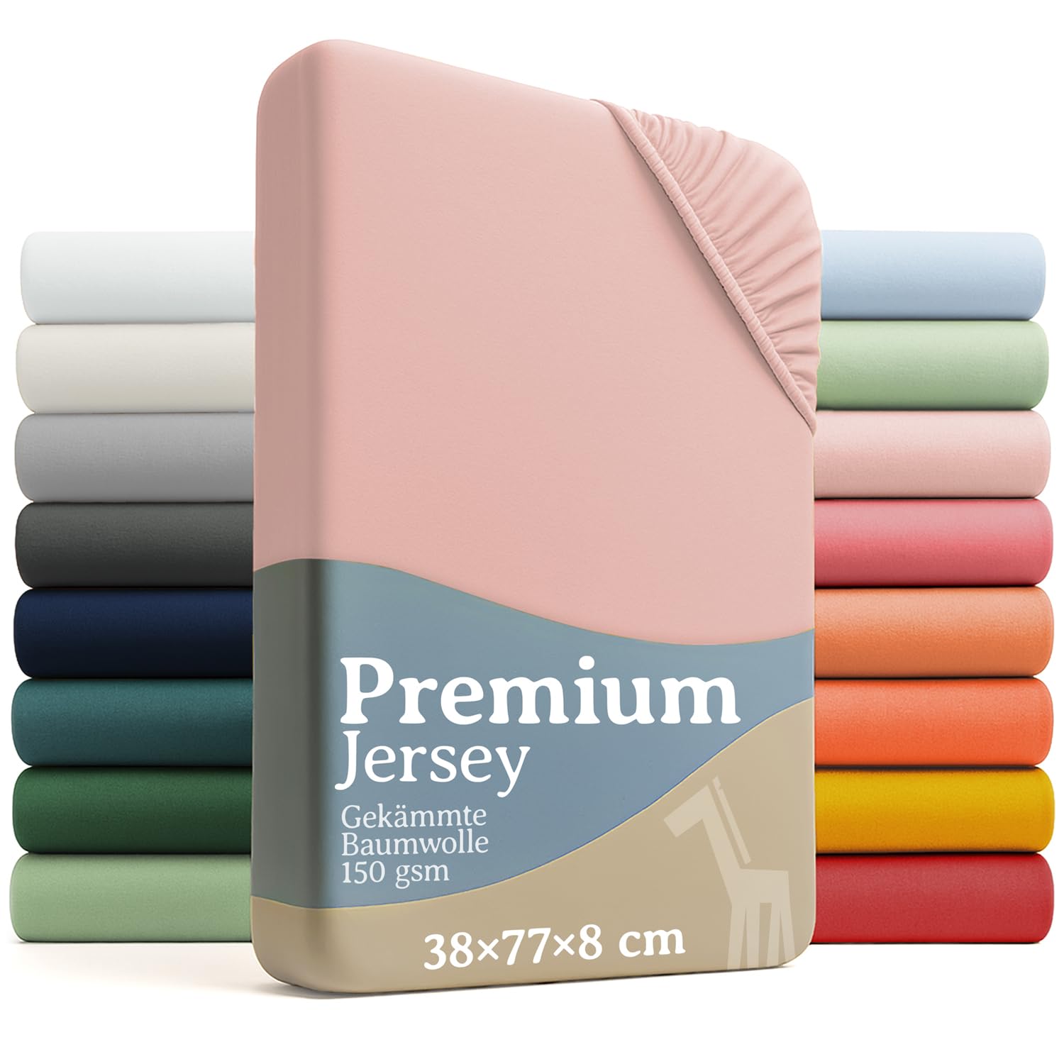 Laleni Premium Spannbettlaken, 38x77cm, für Babybett & Kinderbett, 100% Baumwolle, Oeko-TEX Zertifiziert, 2er Set, Rosa