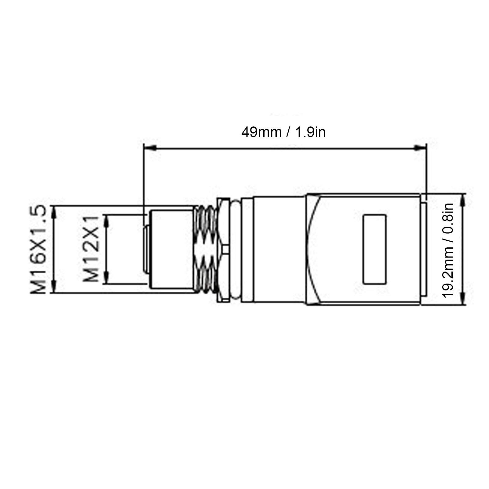 Hidyliu Câble Ethernet Industriel M12 vers RJ45, Durable et étanche, 5m, pour Applications Industrielles, Machines et Fabrication