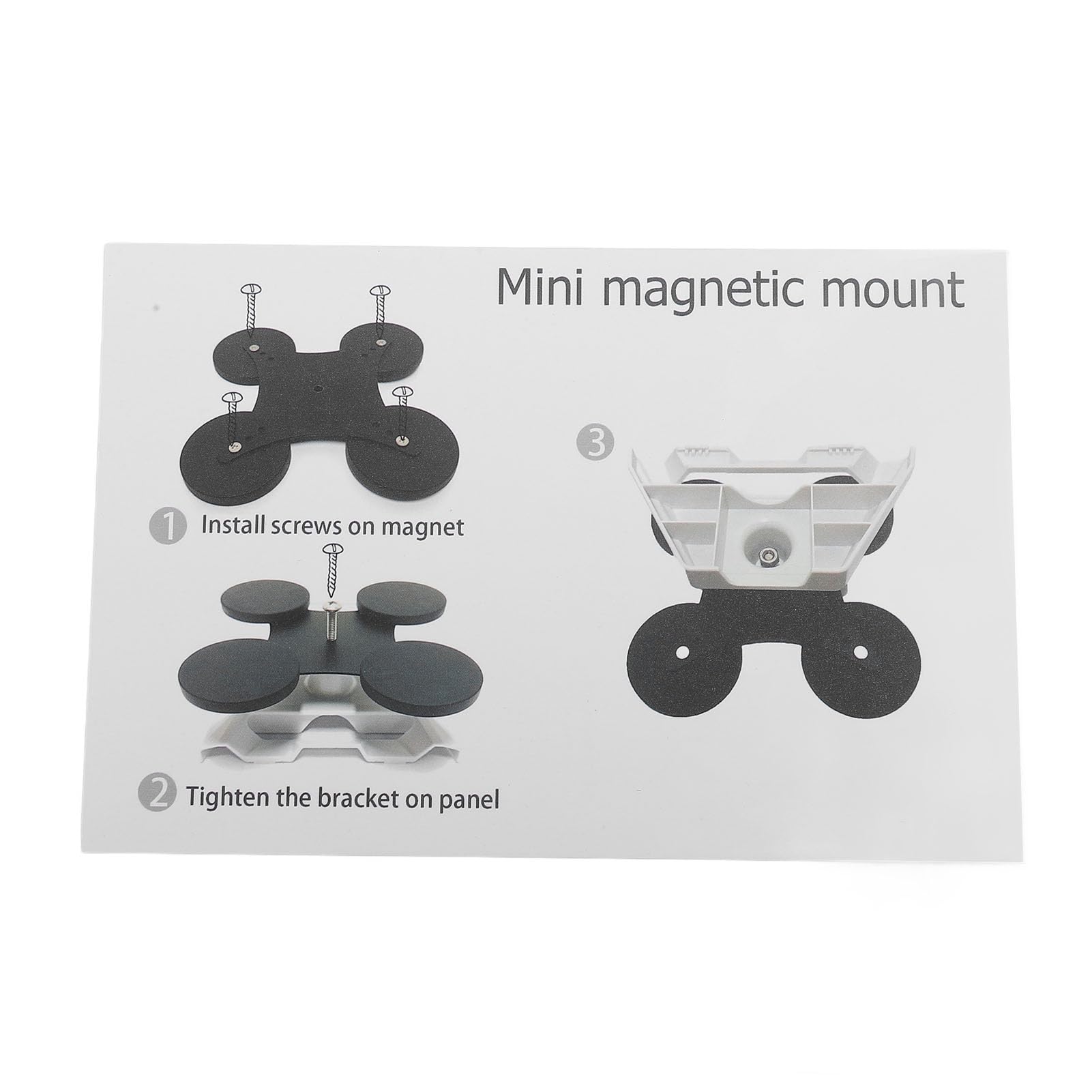 HUIOP Kit Staffa di Montaggio Tetto Dell'auto in Acciaio Inossidabile con Magneti+rivestimento in Gomma+per Mini Antenna Satellitare+supporto Stabile