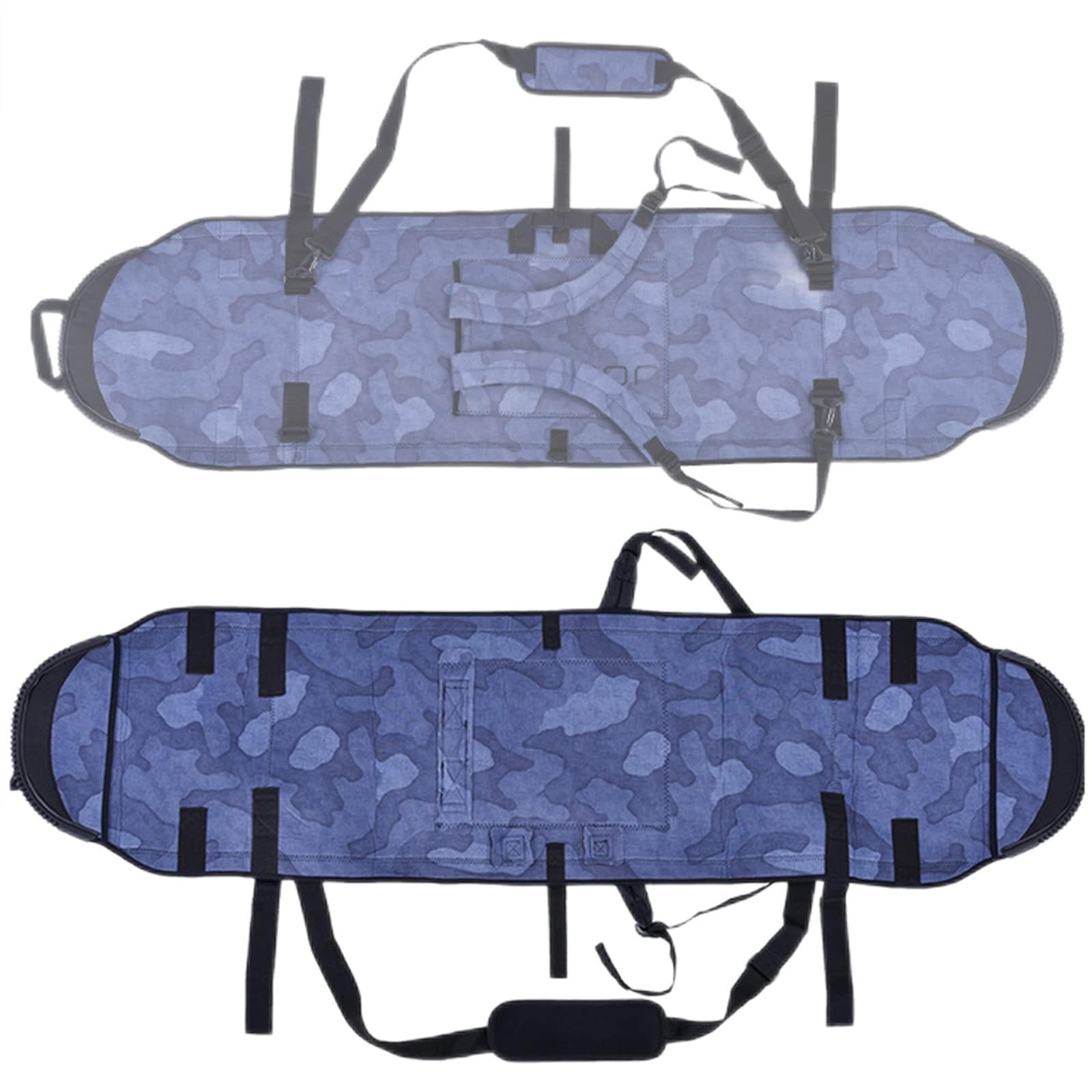 WEALTHY73 Portable Ski Bag Veneer Protective Sleeve Waterproof Veneer Storage Bag Double Strap Ski Equipment Waterproof and Wear-Resistant,Blue,145CM