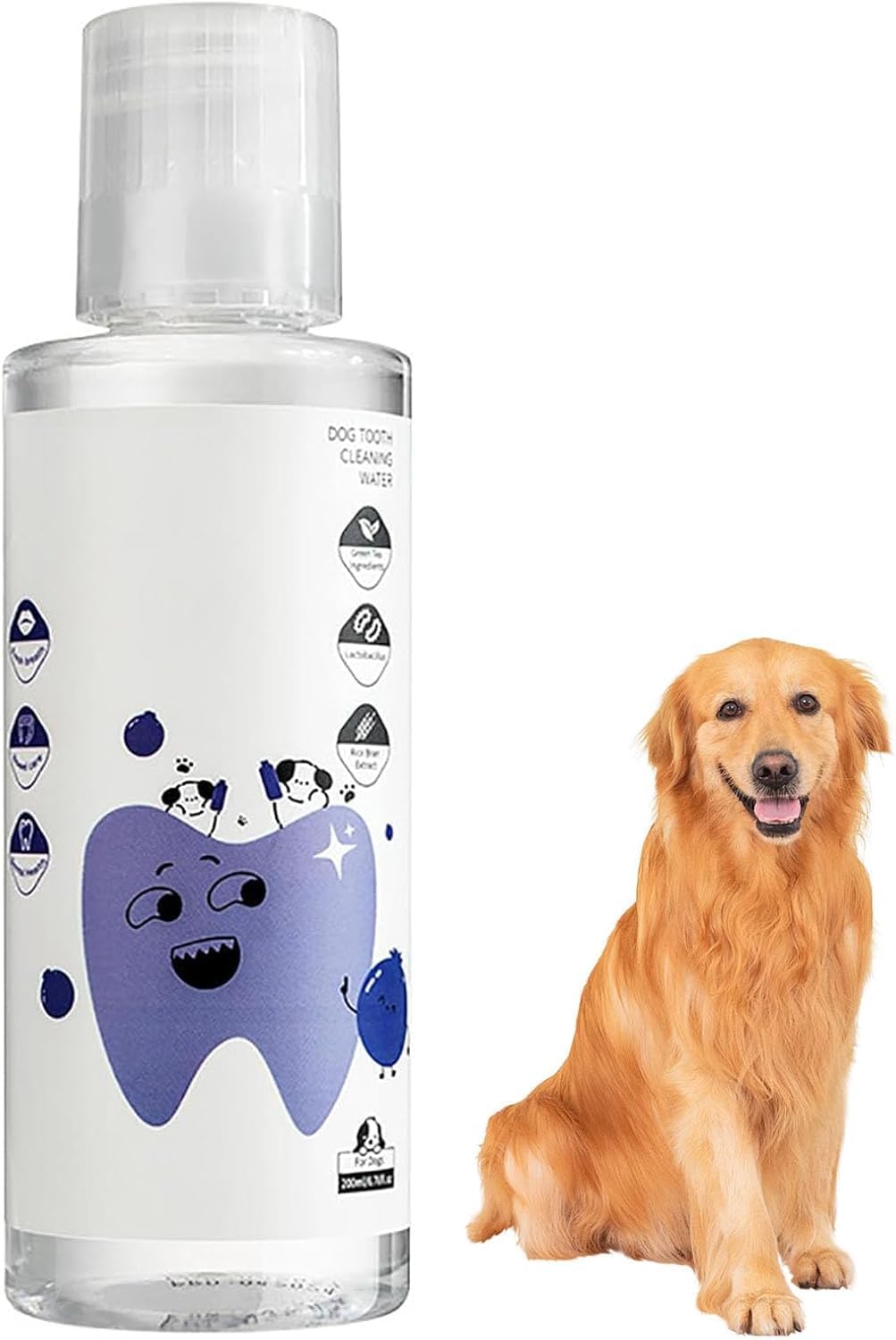Paw Bright Dental Plus, soin bucco-dentaire pour animaux, formule sans odeur ni saveur pour lutter contre le tartre, favoriser la santé des gencives et rafraîchir l'haleine,Dog 1Pcs