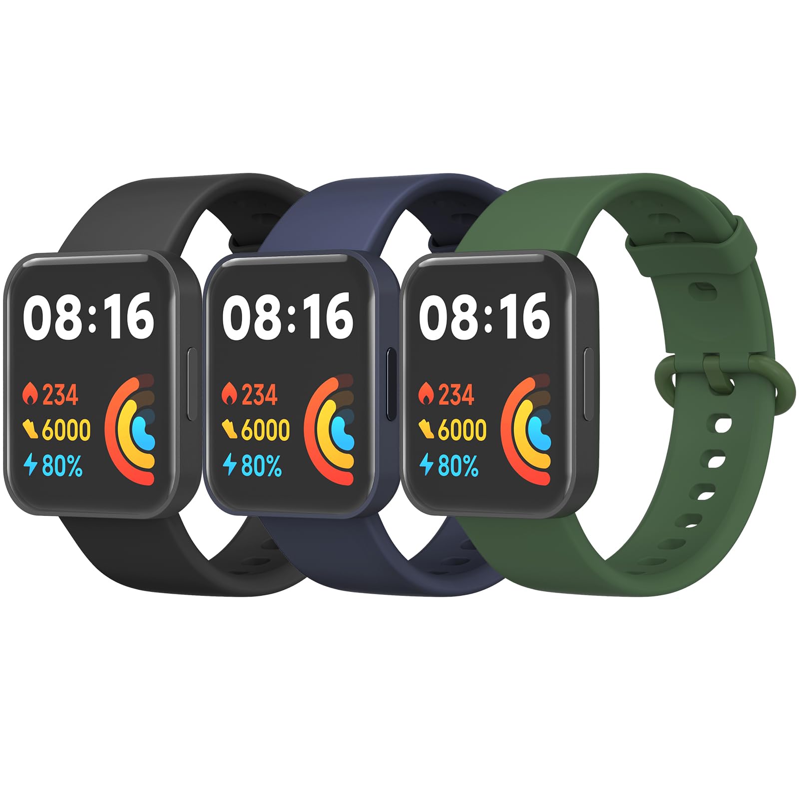 Sport Strap for Xiaomi Redmi Watch 2 / MI Watch Lite 2 / Redmi Watch 2 Lite, Soft Silicone Wristband Xiaomi Redmi Watch 2 for Men Women