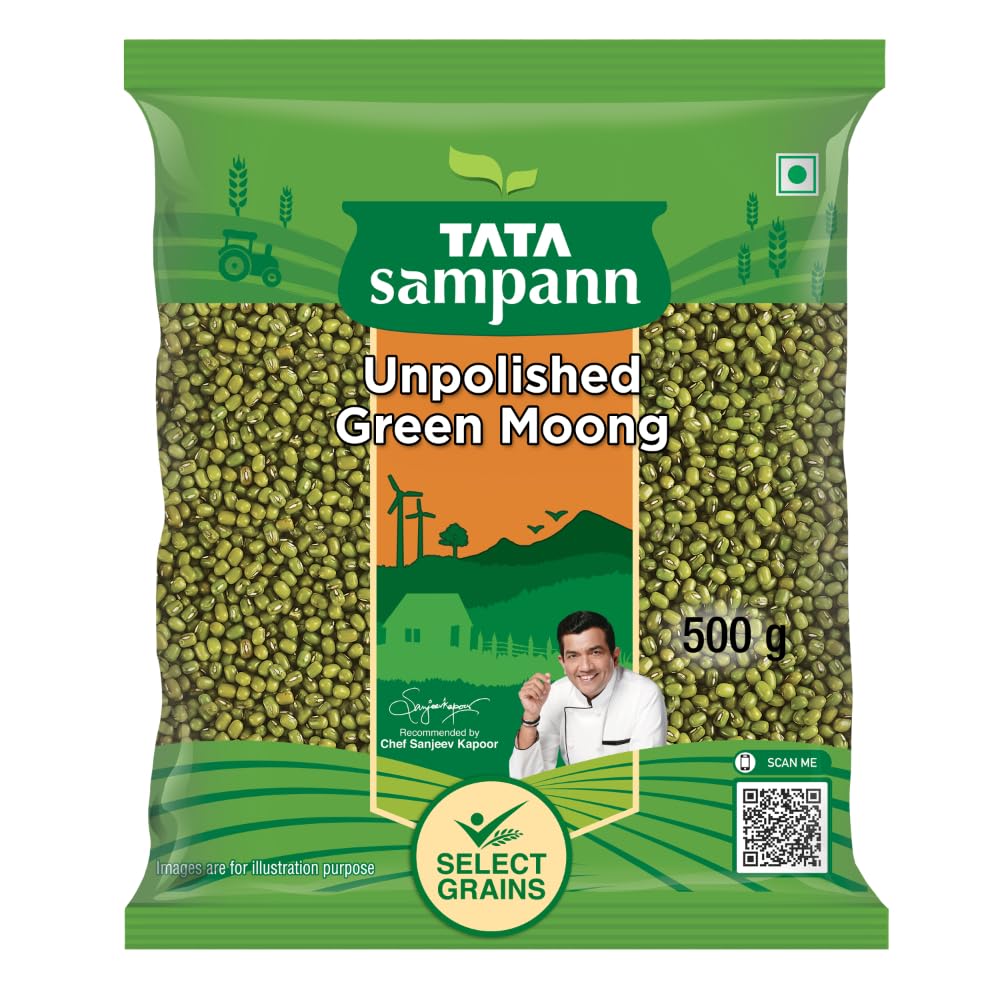Tata Sampann Unpolished Green Moong Dal (whole) 500g